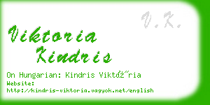 viktoria kindris business card